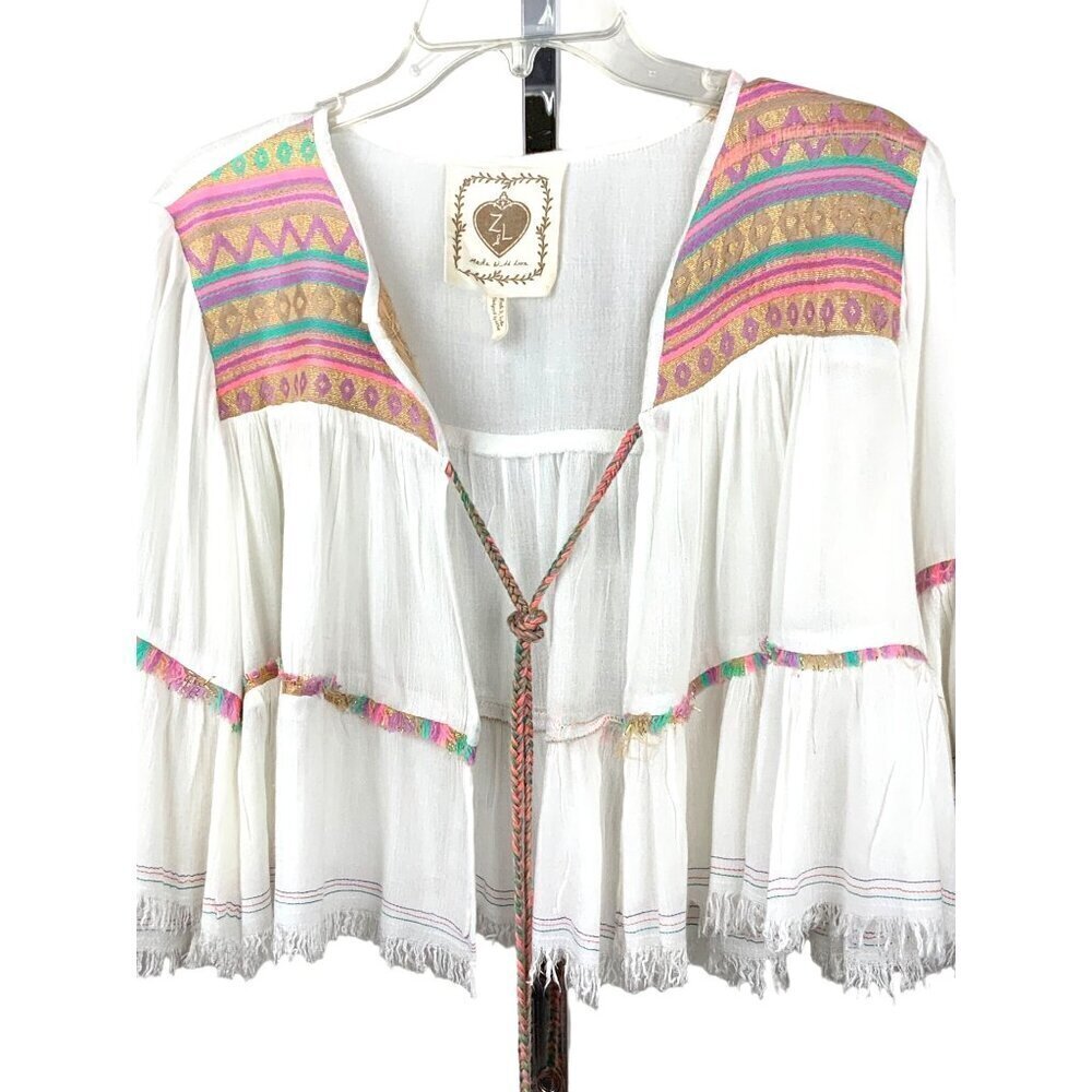 Z& L made with love top womens Small embroidered